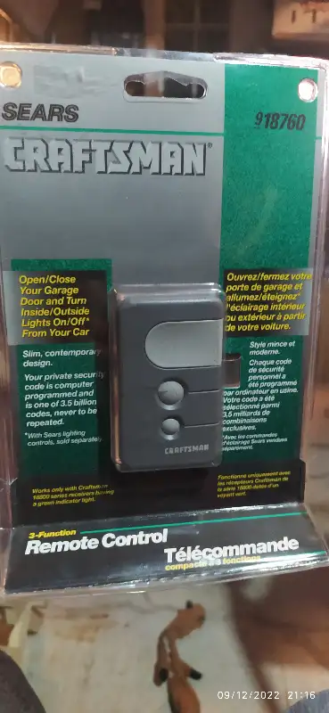 Sears  craftsman garage door remoteModel 918760, View more