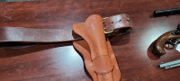 Leather belt and holster