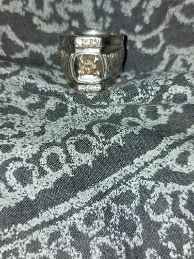 Men's wedding band Yellow diamond, View more