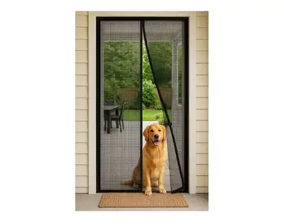 Magnetic Screen Door 34" x 82" – Heavy Duty Fiberglass Mesh, View more