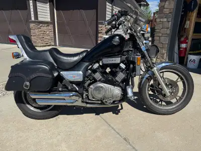 For sale is a rare, muscle-bound 1986 Suzuki GV1200GL Madura cruiser featuring a potent liquid-coole...