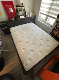 HI! PICKUP ONLY QUEEN MATTRESS + TABLE/STORAGE