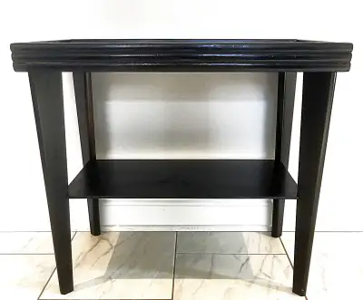 Sharp Jet Black Two (2) Tier Occasional Table, View more