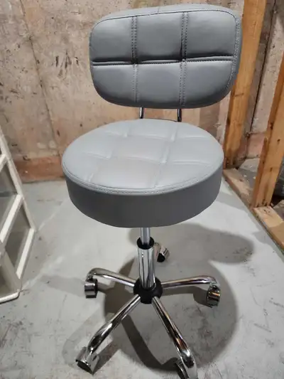 Rolling Leather Stool, View more