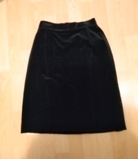 Vintage Black Velvet Slim Skirt Sz 6