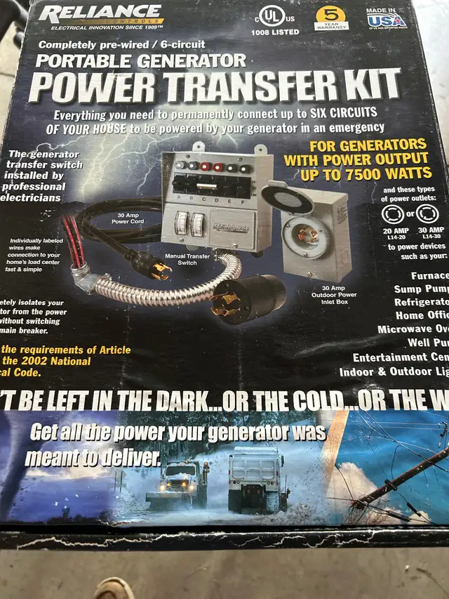 Reliance Protran generator manual transfer switch model31406CRK in Electrical in Kingston - Image 5