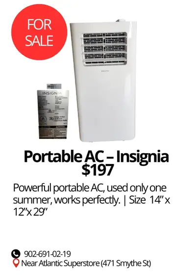 Portable AC – Insignia, View more
