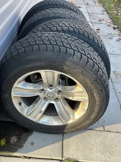 4 Bridgestone Blizzak DM-V2 Tires: 275/60 R20 115R on 4 Ram Alloy Rims and 4 TPMS sensors $900.00 No...