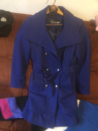 Manteau femme guess medium bleu