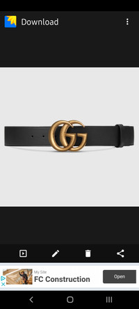 Gucci 2015 RE-EDITION WIDE LEATHER BELT