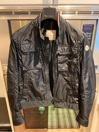 Moncler Men's Spring and Fall Black Jacket Size 2 Medium