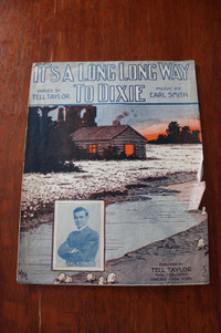 It's A Long Way To Dixie - Sheet Music - 1917