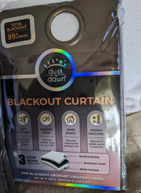 CURTAINS - Blackout Grommet Top Curtain - $105 (Yonge College)