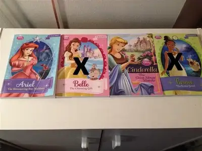 Disney Princess soft cover - $2 each Ariel - The Shimmering Star Necklace (sold) Belle - The Charmin...