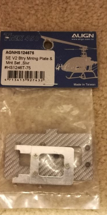 ALIGN TREX 450 V2 BATTERY MOUNTING PLATE AND MOUNT SET AGNHS1246 in Hobbies & Crafts in Mississauga / Peel Region