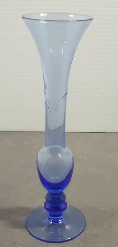 VINTAGE SMALL GLASS BUD VASE, View more