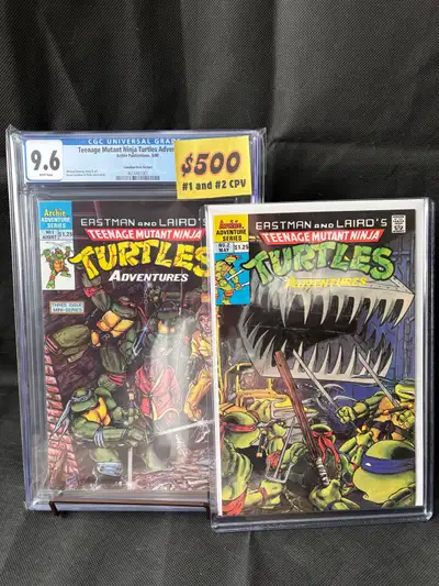 Teenage Mutant Ninja Turtles 1 and 2 CPV comics cgc, View more