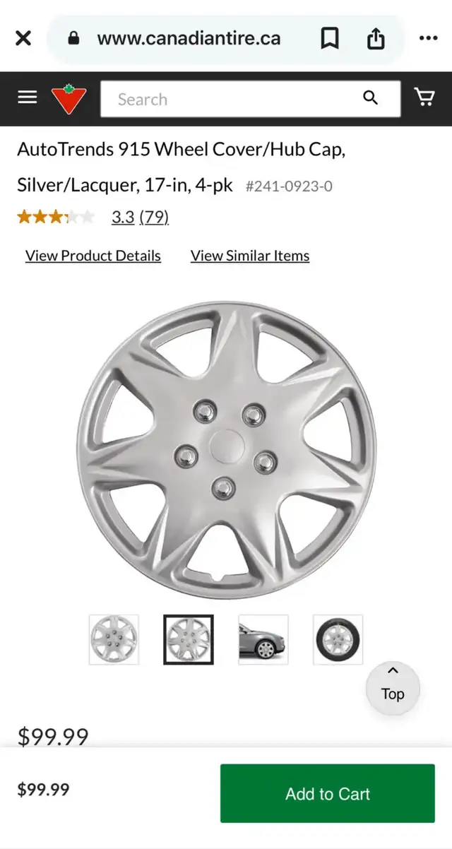 AutoTrends 17” Wheel Cover/Hub Cap in Other in Hamilton - Image 3