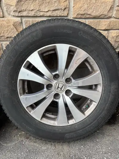 17”. 2 tires like new condition, < 6 months. 2 tires in fair condition. Comes with original Honda Od...