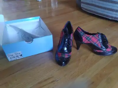Beautiful Tartan High Heel Shoes, View more