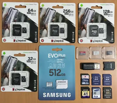 Memory Cards: 512gb/400gb/256/128/64/32/4gb MicroSD +8/4/2gb SD, View more