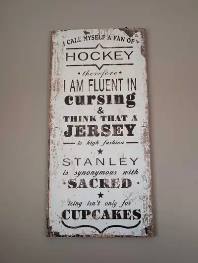 I Call Myself a Fan of Hockey Sign, View more