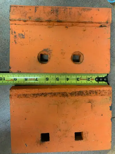 Pair of bolt-on Carbide bucket corners, 9” X 6”. Includes mounting bolts and nuts. Asking $60 for th...