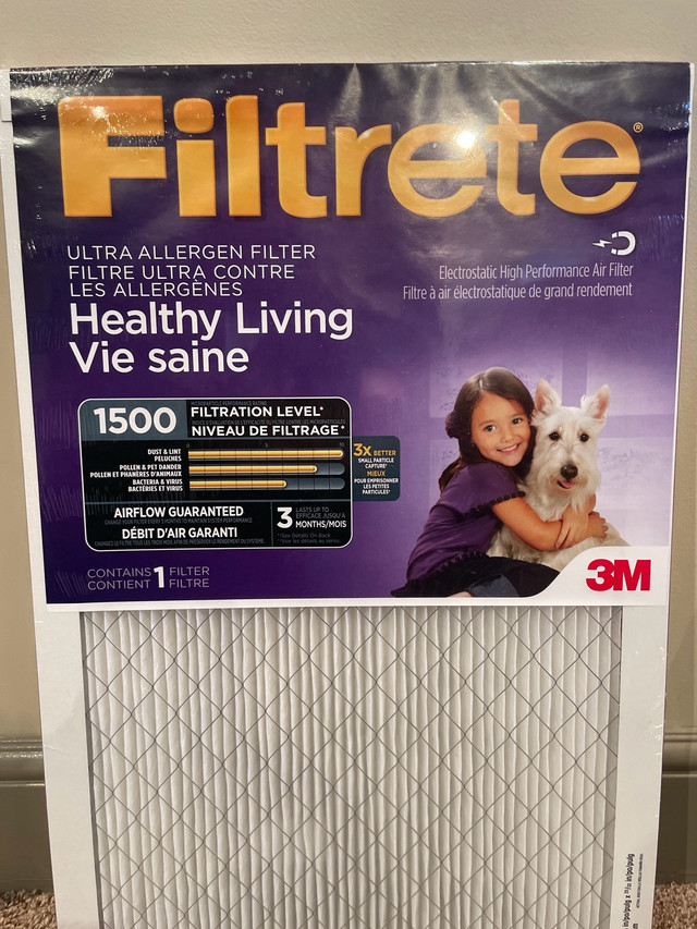 Filtrete 3M Ultra Allergen Filter (6) NEW! 16X25X1 in Heating, Cooling & Air in Winnipeg