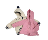 Lot of 2 Cozy Hoodies for babies 6-12 Months