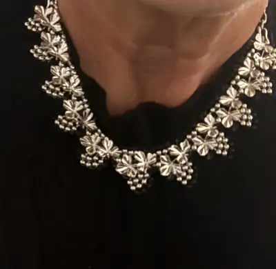 Beautiful Silver Grape design Necklace, View more