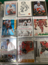 Calgary Flames HOCKEY CARDS BINDER Antique Mall Booth 263