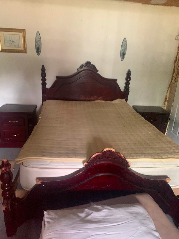 BEDROOM SET.bed queen,armoire 40”w x87” H ,dresser 68”w x 30”H in Dressers & Wardrobes in Peterborough - Image 2