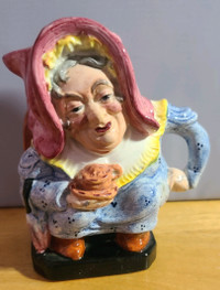 Burgess and Leigh Burleigh Ware Sairey Gamp figural toby jug.
