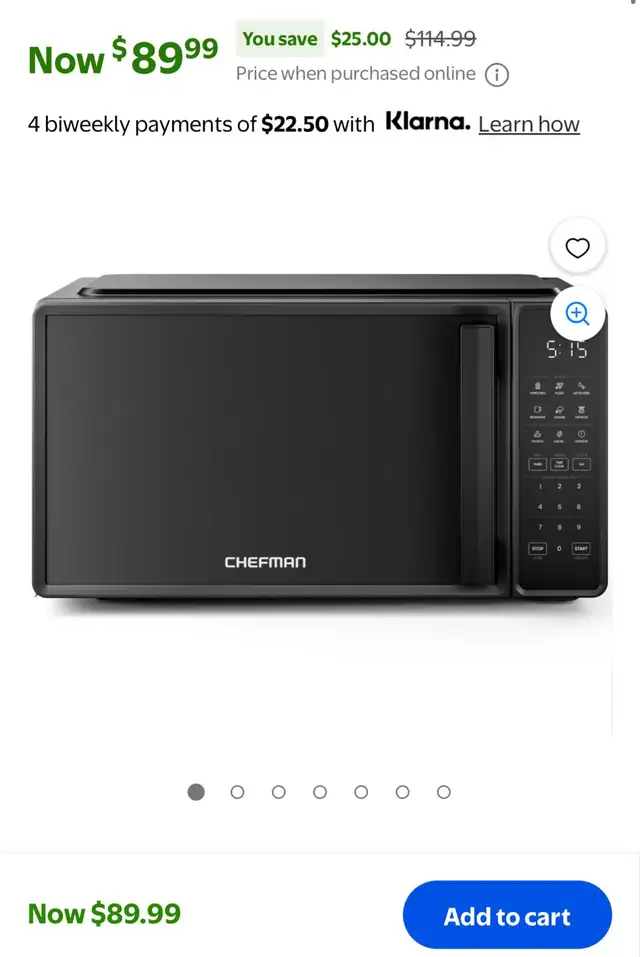  Chefman Black Microwave Oven | 0.7 Cu. Ft. | Hot Deal in Microwaves & Cookers in Mississauga / Peel Region - Image 5