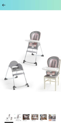 Ingenuity Trio 3-in-1 Convertible Baby High Chair, Toddler Chair
