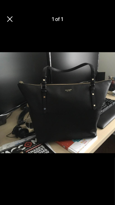 NEW leather Kate Spade Huge Purse/ Handbag Color: black