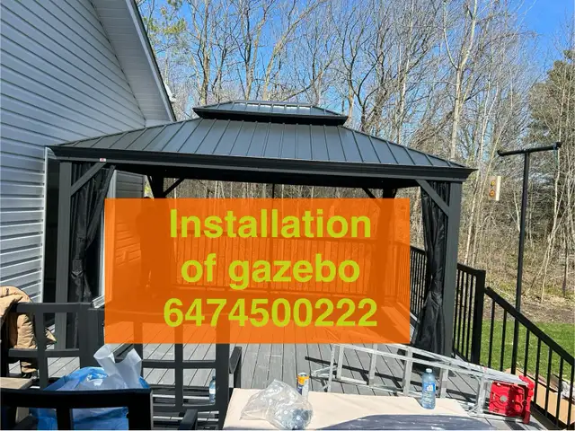 Installing a gazebo in Patio & Garden Furniture in Oakville / Halton Region - Image 3