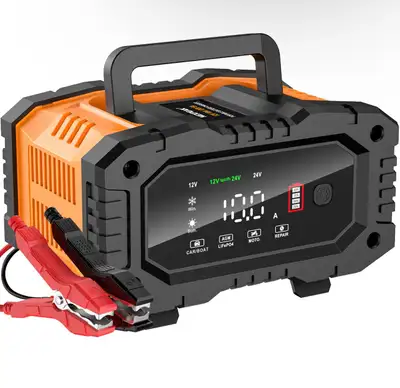 Get your batteries back in action with this 10A 12V/24V smart battery charger and trickle maintainer...