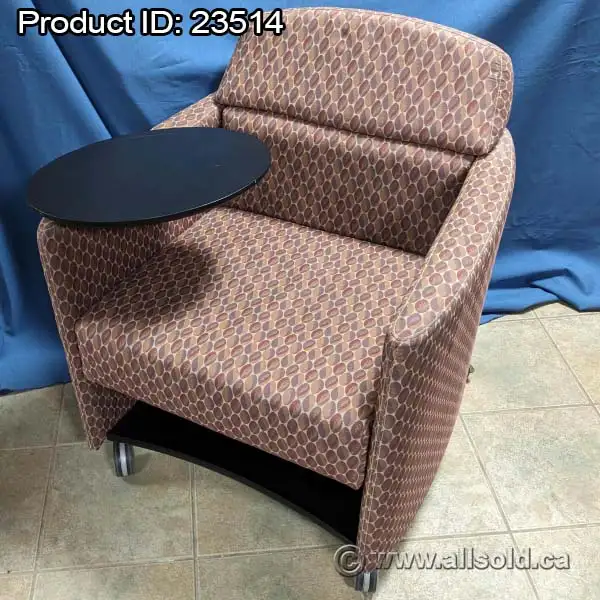 Patterned Arm Chair with Swivel Tablet