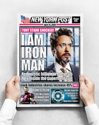 Marvel Poster – Tony Stark Iron Man Magazine Parody