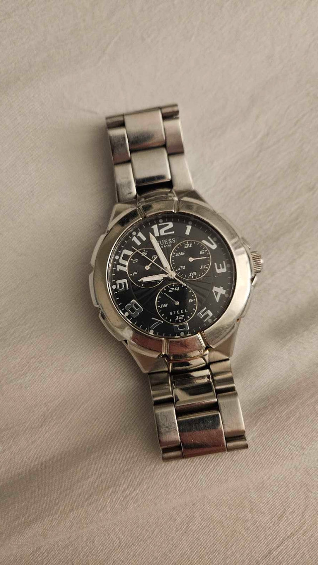 Men's Guess Stainless Steel Watch in Jewellery & Watches in Saskatoon