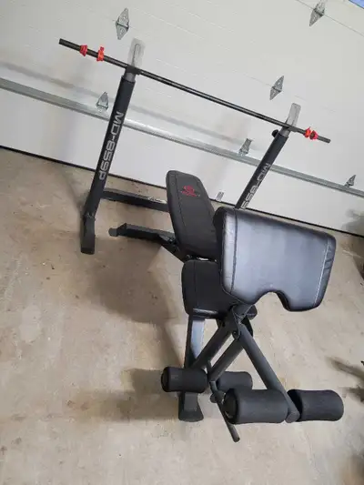 Free Weights/ Bench Press / Squat rack and adjustable bench, View more