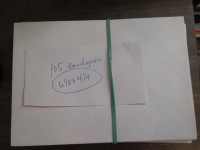 105 envelopes (6 1/8 x 4 1/2).