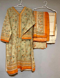 Pakistani Ladies Lawn Suits 3 Pieces Original SALINA Large Size