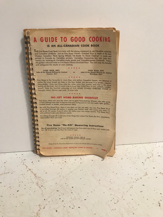 FIVE ROSES Cookbook 1964 in Other in La Ronge