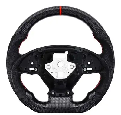 New in box! LOSCHEN Carbon Fiber Steering Wheel for Chevrolet Corvette C7 2014-2019, Nappa Perforate...