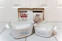 Vintage Corning Ware - 2 Piece Saucepan/Casserole Set