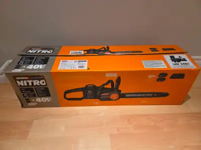 Worx 16" Chainsaw with X2 Battery and Charger, View more