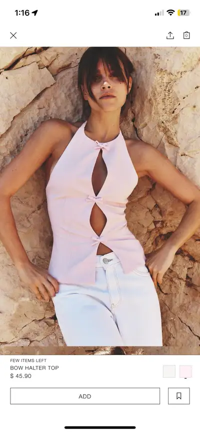 Zara Bow Halter Top, View more