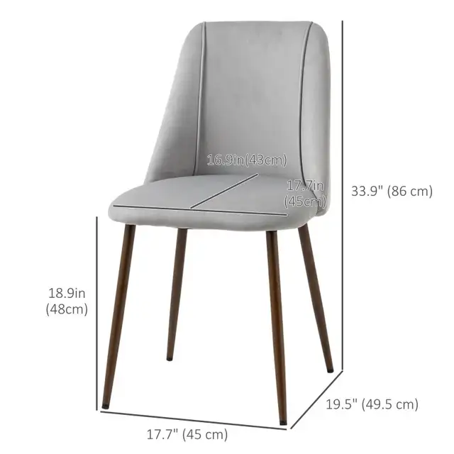 Grey Velvet Dining Chairs in Chairs & Recliners in Markham / York Region - Image 10